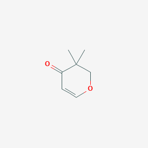 molecular formula C7H10O2 B3147518 3,3-Dimethyl-2,3-dihydropyran-4-one CAS No. 625099-32-3