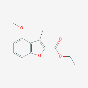 molecular formula C13H14O4 B314752 Ethyl 4-methoxy-3-methylbenzofuran-2-carboxylate 