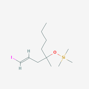 molecular formula C12H25IOSi B3147526 1-Iodo-4-methyl-4-trimethylsilyloxy-trans-1-octene CAS No. 62555-05-9