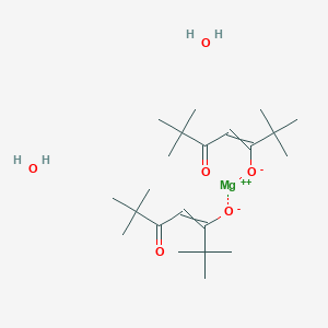 molecular formula C22H42MgO6 B3147535 Magnesium;2,2,6,6-tetramethyl-5-oxohept-3-en-3-olate;dihydrate CAS No. 625832-70-4