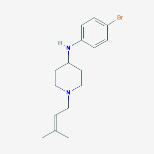 molecular formula C16H23BrN2 B314756 N-(4-bromophenyl)-1-(3-methyl-2-butenyl)-4-piperidinamine 