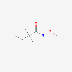 molecular formula C8H17NO2 B3147576 2,2,N-trimethyl-N-methoxy-butyramide CAS No. 626238-27-5