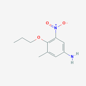 molecular formula C10H14N2O3 B314758 3-Methyl-5-nitro-4-propoxyaniline 