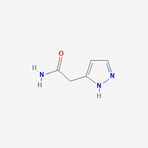 molecular formula C5H7N3O B3147581 2-(1H-pyrazol-3-yl)acetamide CAS No. 626605-59-2