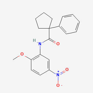 molecular formula C19H20N2O4 B3147589 N-(2-methoxy-5-nitrophenyl)-1-phenylcyclopentane-1-carboxamide CAS No. 627056-98-8