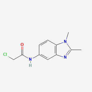 molecular formula C11H12ClN3O B3147592 2-Chloro-N-(1,2-dimethyl-1H-benzoimidazol-5-yl)-acetamide CAS No. 627074-43-5