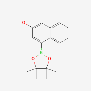 molecular formula C17H21BO3 B3147634 2-(3-甲氧基萘-1-基)-4,4,5,5-四甲基-1,3,2-二氧杂硼环丁烷 CAS No. 627526-33-4