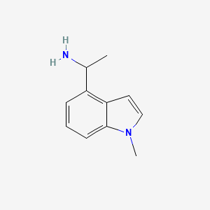 molecular formula C11H14N2 B3147688 1H-吲哚-4-甲胺，α,1-二甲基- CAS No. 628711-60-4