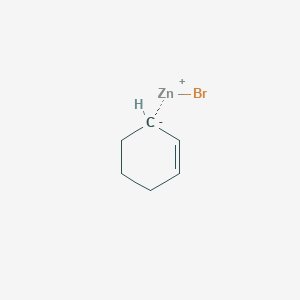 molecular formula C6H9BrZn B3147722 Cyclohex-2-en-1-ylzinc bromide, 0.50 M in Ether CAS No. 63006-94-0