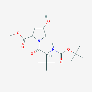 1-(2-tert-Butoxycarbonylamino-3,3-dimethyl-butyryl)-4-hydroxy-pyrrolidine-2-carboxylic acid methyl ester