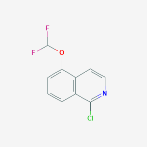 molecular formula C10H6ClF2NO B3147747 异喹啉，1-氯-5-(二氟甲氧基)- CAS No. 630422-86-5