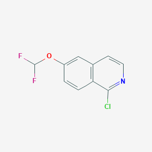 molecular formula C10H6ClF2NO B3147752 异喹啉，1-氯-6-(二氟甲氧基)- CAS No. 630423-42-6