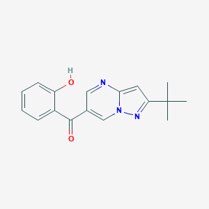 molecular formula C17H17N3O2 B314777 (2-Tert-butylpyrazolo[1,5-a]pyrimidin-6-yl)(2-hydroxyphenyl)methanone 