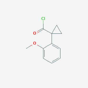 molecular formula C11H11ClO2 B3147823 1-(2-甲氧基苯基)环丙-1-基甲酰氯 CAS No. 63201-03-6