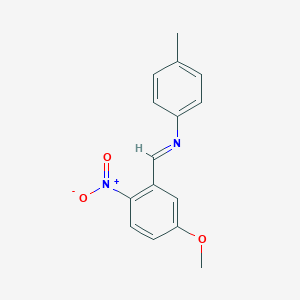 molecular formula C15H14N2O3 B314786 N-(5-methoxy-2-nitrobenzylidene)-4-methylaniline 