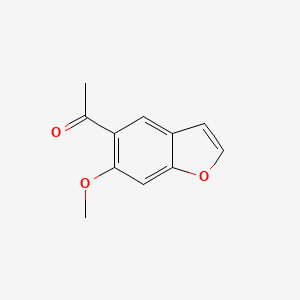 molecular formula C11H10O3 B3147882 1-(6-Methoxy-1-benzofuran-5-yl)ethan-1-one CAS No. 63272-70-8