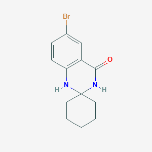 molecular formula C13H15BrN2O B314792 6-Bromospiro[1,3-dihydroquinazoline-2,1'-cyclohexane]-4-one 