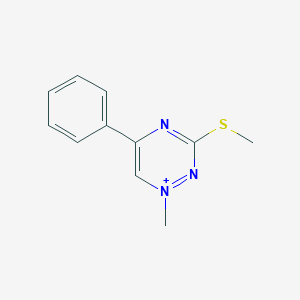 molecular formula C11H12N3S+ B314793 1-Methyl-3-methylsulfanyl-5-phenyl-1,2,4-triazin-1-ium CAS No. 5163-52-0