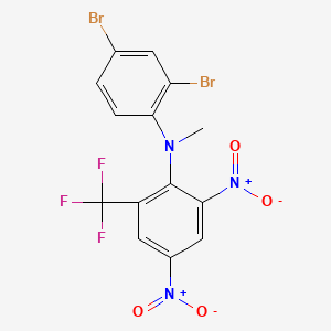 molecular formula C14H8Br2F3N3O4 B3147932 N-(2,4-二溴苯基)-N-甲基-2,4-二硝基-6-(三氟甲基)苯胺 CAS No. 63333-33-5