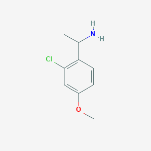 molecular formula C9H12ClNO B3147957 1-(2-Chloro-4-methoxyphenyl)ethan-1-amine CAS No. 634149-56-7