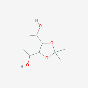 molecular formula C9H18O4 B314796 1-[5-(1-Hydroxyethyl)-2,2-dimethyl-1,3-dioxolan-4-yl]ethanol 