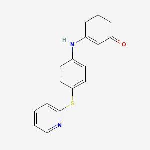 3-{[4-(Pyridin-2-ylsulfanyl)phenyl]amino}cyclohex-2-en-1-one