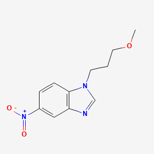 molecular formula C11H13N3O3 B3147973 1-(3-methoxypropyl)-5-nitro-1H-benzimidazole CAS No. 634174-14-4
