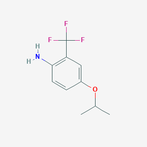 molecular formula C10H12F3NO B3147977 4-(丙烷-2-氧基)-2-(三氟甲基)苯胺 CAS No. 634187-67-0