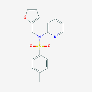 molecular formula C17H16N2O3S B314799 N-(2-furylmethyl)-4-methyl-N-(2-pyridinyl)benzenesulfonamide 
