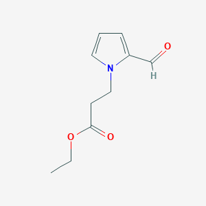 molecular formula C10H13NO3 B3147994 ethyl 3-(2-formyl-1H-pyrrol-1-yl)propanoate CAS No. 63486-69-1