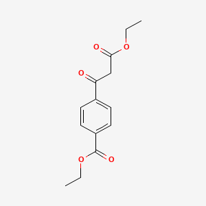 molecular formula C14H16O5 B3147999 Ethyl 4-(3-ethoxy-3-oxopropanoyl)benzoate CAS No. 63493-80-1