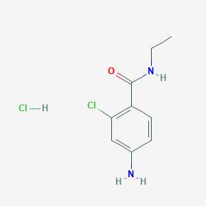 molecular formula C9H12Cl2N2O B3148007 4-Amino-2-chloro-N-ethylbenzamide hydrochloride CAS No. 63498-00-0