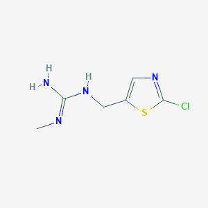 molecular formula C6H9ClN4S B3148020 Guanidine, N-[(2-chloro-5-thiazolyl)methyl]-N'-methyl- CAS No. 635283-91-9