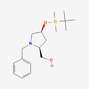 molecular formula C18H31NO2Si B3148027 (3S,5S)-1-benzyl-3-(tert-butyldimethylsilyloxy)-5-hydroxymethylpyrrolidine CAS No. 635299-82-0