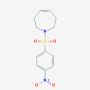 molecular formula C12H14N2O4S B314803 1-({4-nitrophenyl}sulfonyl)-2,3,6,7-tetrahydro-1H-azepine 