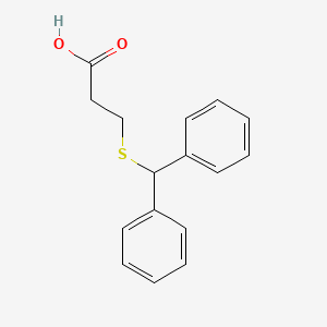 molecular formula C16H16O2S B3148051 Propanoic acid, 3-[(diphenylmethyl)thio]- CAS No. 63547-34-2