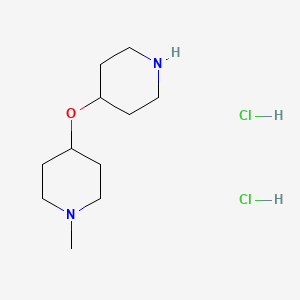 molecular formula C11H24Cl2N2O B3148067 1-Methyl-4-(piperidin-4-yloxy)piperidine dihydrochloride CAS No. 635699-23-9