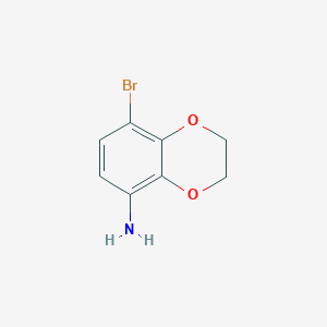 molecular formula C8H8BrNO2 B3148072 8-溴-2,3-二氢苯并[1,4]二噁英-5-胺 CAS No. 63574-45-8