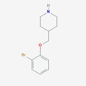 molecular formula C12H16BrNO B3148077 4-(2-溴苯氧甲基)哌啶 CAS No. 63614-89-1
