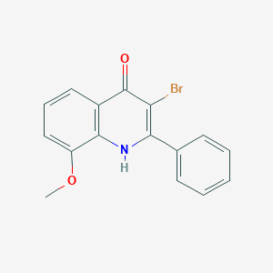 molecular formula C16H12BrNO2 B314808 3-Bromo-8-methoxy-2-phenylquinolin-4-ol 