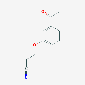 molecular formula C11H11NO2 B314810 3-(3-Acetylphenoxy)propanenitrile 
