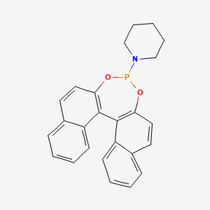 molecular formula C25H22NO2P B3148101 1-(Dinaphtho[2,1-d:1',2'-f][1,3,2]dioxaphosphepin-4-yl)piperidine CAS No. 636559-55-2