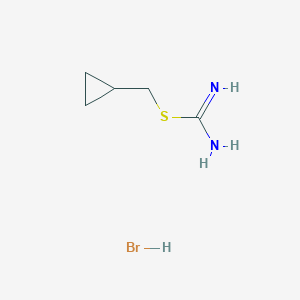 molecular formula C5H11BrN2S B3148116 [(环丙基甲基)硫烷基]甲亚胺酰胺氢溴酸盐 CAS No. 63667-17-4