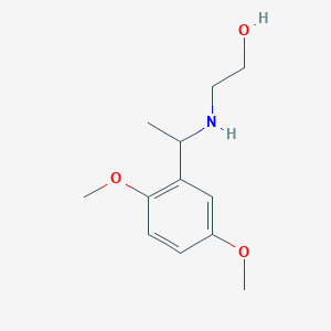 molecular formula C12H19NO3 B3148131 2-[1-(2,5-二甲氧基苯基)-乙氨基]-乙醇 CAS No. 636997-28-9