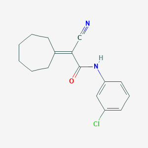 N-(3-chlorophenyl)-2-cyano-2-cycloheptylideneacetamide