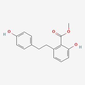 molecular formula C16H16O4 B3148222 Methyl 2-hydroxy-6-[2-(4-hydroxyphenyl)ethyl]benzoate CAS No. 63898-00-0