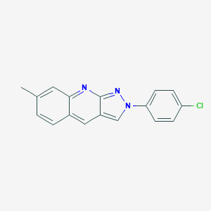 molecular formula C17H12ClN3 B314823 2-(4-chlorophenyl)-7-methyl-2H-pyrazolo[3,4-b]quinoline 