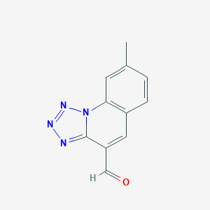 molecular formula C11H8N4O B314824 8-Methyltetraazolo[1,5-a]quinoline-4-carbaldehyde 