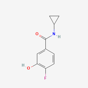 molecular formula C10H10FNO2 B3148259 3-hydroxy-4-fluoro-N-cyclopropylbenzamide CAS No. 639858-61-0