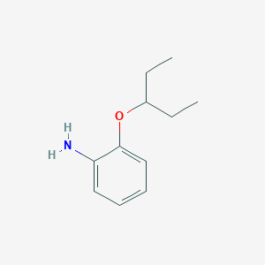 molecular formula C11H17NO B3148267 2-(戊-3-氧基)苯胺 CAS No. 640767-47-1